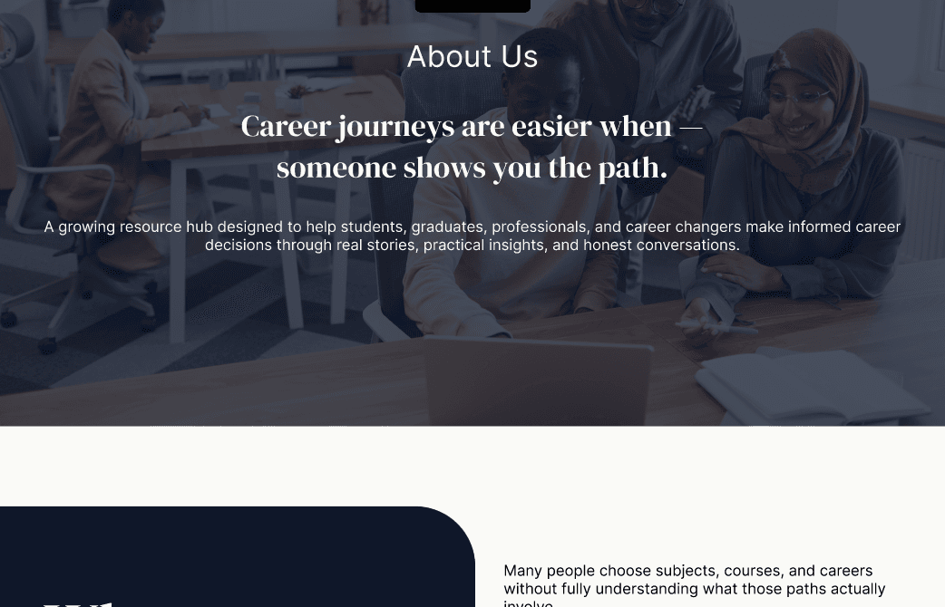 Career Resource Platform screenshot one